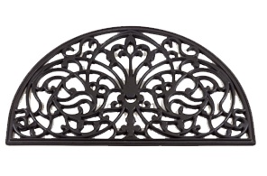 Scroll Recycled Tire Doormat Half Round Phag
