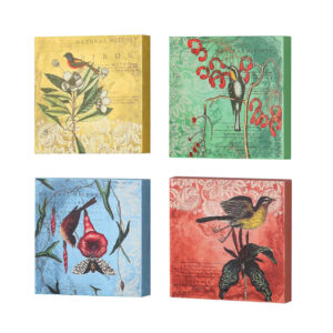 Colorful Birds in Nature Canvas Prints- Set 4