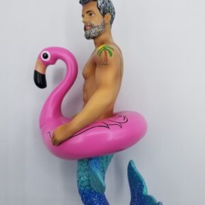 Sexy Flamingo Float MerMan Ornament- Flaming-Oh!