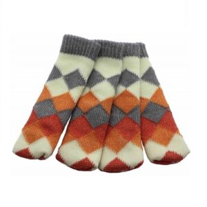 Argyle Chair Socks Floor Savers- Set 4