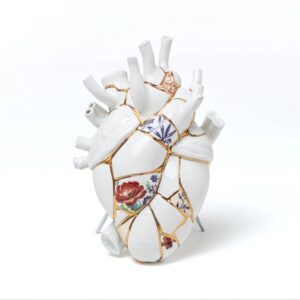 Kintsugi Anatomical Broken Heart Vase- Love in Bloom