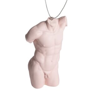 Sculpted Male Form Ornament- Pink