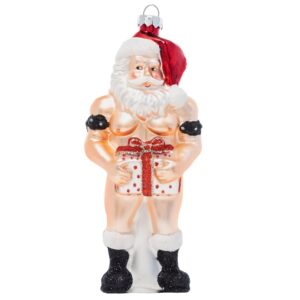 Stiff Package Naughty Santa Ornament
