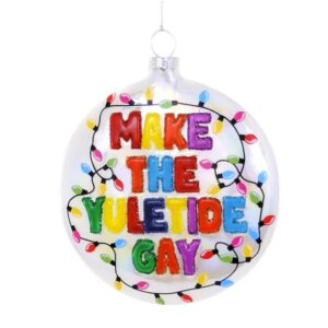 Rainbow Yuletide Gay Ornament
