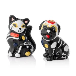 Sugar Skull Pets Salt & Pepper Set- Cat & Dog