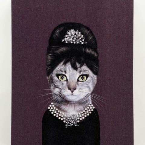 Cat Classic Breakfast at Tiffany's Art Canvas- Pets Rock