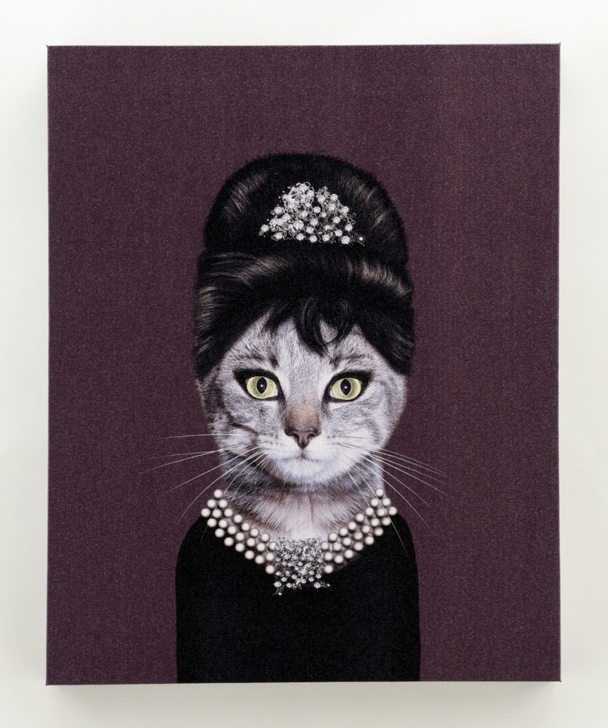 GIC-PR001_thePHAGshop Cat Classic Breakfast at Tiffany's Art Canvas