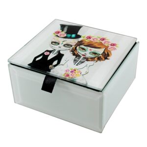 Decorative Glass Day of the Dead Box