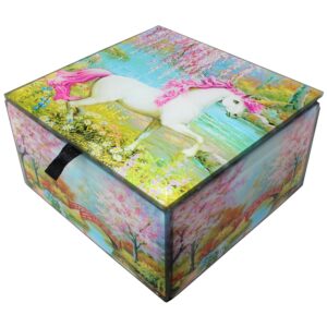 Decorative Glass Unicorn Treasure Box