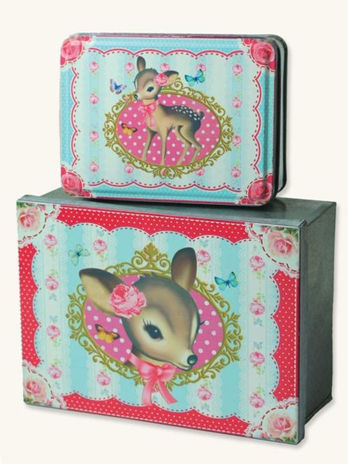 Set 2- Novelty Little Doe Tin Boxes - PHAG